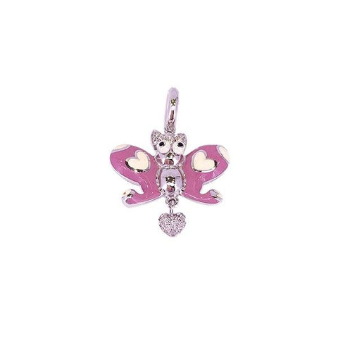 Aaron Basha 18K White Gold Butterfly Pendant-Aaron Basha 18K White Gold Butterfly Pendant -