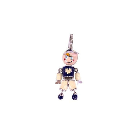 Aaron Basha 18K White Gold Doll Pendant-Aaron Basha 18K White Gold Doll Pendant -