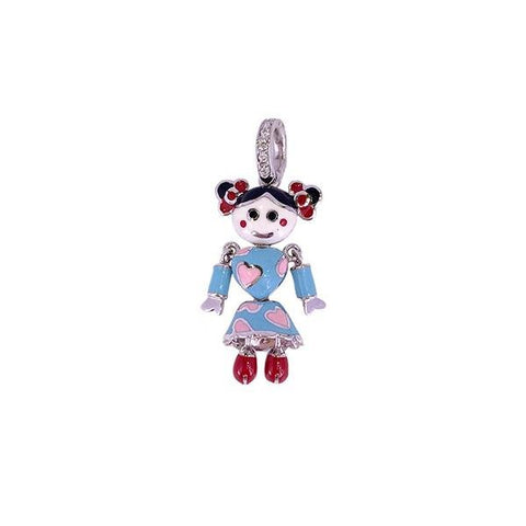 Aaron Basha 18K White Gold Doll Pendant-Aaron Basha 18K White Gold Doll Pendant -