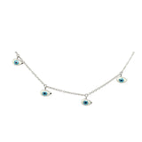Aaron Basha 18K White Gold Evil Eye Bracelet-Aaron Basha 18K White Gold Evil Eye Bracelet -
