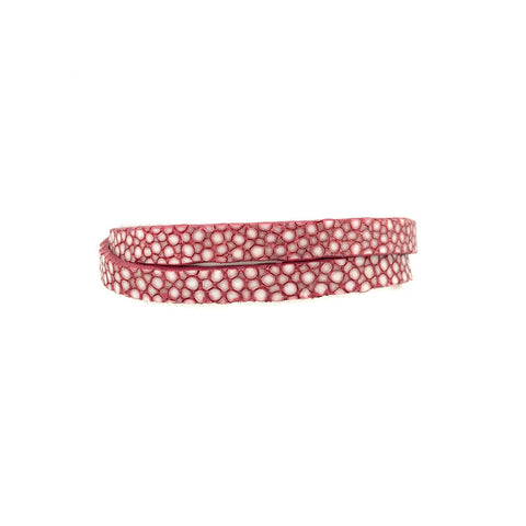 Aaron Basha Fuchsia Stingray Double Strap-Aaron Basha Fuchsia Stingray Double Strap -