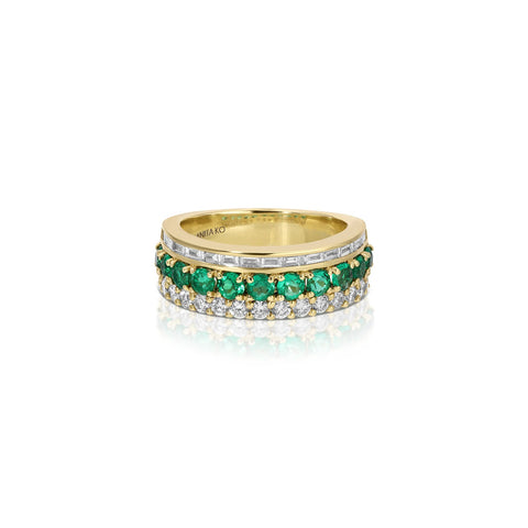 Anita Ko Emerald Lola Ring-Anita Ko Emerald Lola Ring - AKRRDBAGEM-YG