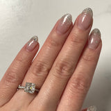 Asscher-cut Engagement Ring-Asscher-cut Engagement Ring - DRJST02160