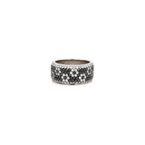 Bez Ambar Black and White Flower Diamond Ring-Bez Ambar Black and White Flower Diamond Ring - LPB5FLBW91947