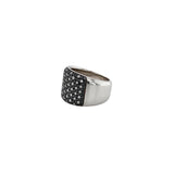 Bez Ambar Black and White Twinkle Wide Diamond Ring-Bez Ambar Black and White Twinkle Wide Diamond Ring -