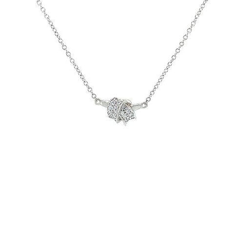 Carelle Diamond Knot Pendant and Chain-Carelle Diamond Knot Pendant and Chain -