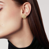 CHANEL Bouton de Camélia Earrings-CHANEL Bouton de Camélia Earrings - J12038