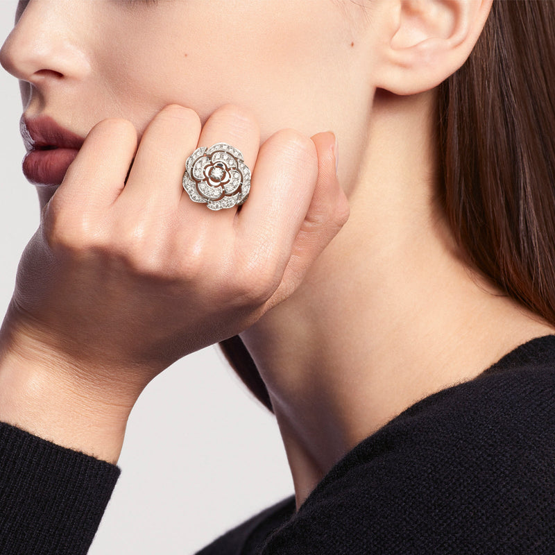 CHANEL Bouton de Camélia Ring-CHANEL Bouton de Camélia Ring - J12122