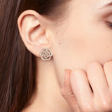 CHANEL Camélia Ajouré Earrings-CHANEL Camélia Earrings -
