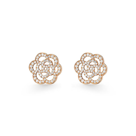 CHANEL Camélia Ajouré Earrings-CHANEL Camélia Earrings -