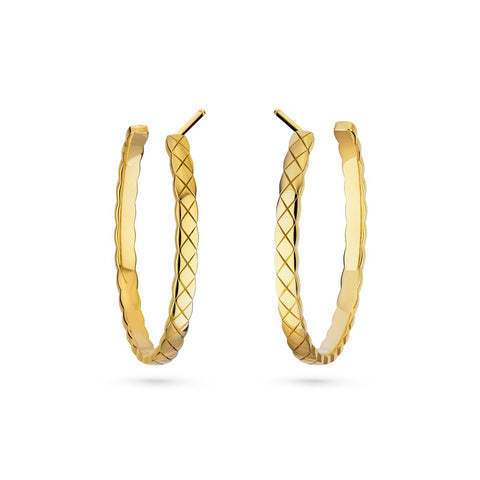 CHANEL Coco Crush Hoop Earrings-CHANEL Coco Crush Hoop Earrings - J12091