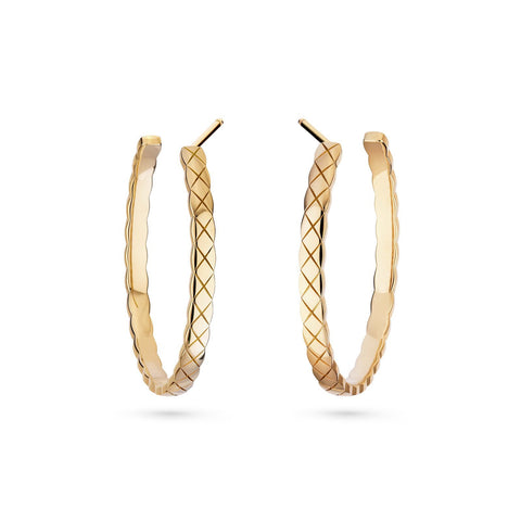 CHANEL Coco Crush Hoop Earrings-CHANEL Coco Crush Hoop Earrings - J12092