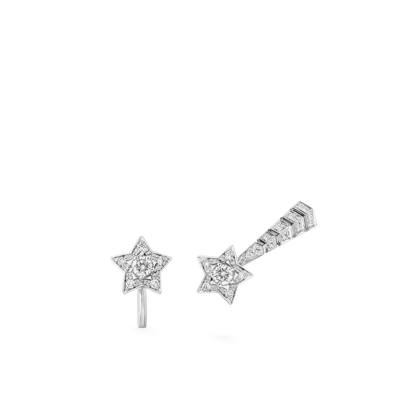 CHANEL Comète Chevron Earrings-CHANEL Comète Earrings -