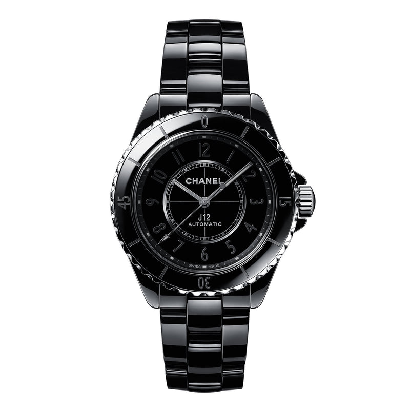 CHANEL J12 Phantom-CHANEL J12 Phantom in a 38mm black ceramic case with black dial on black ceramic bracelet, featuring an automatic movement.