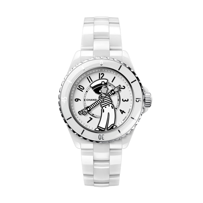 CHANEL Mademoiselle J12 La Pausa Watch, 38mm-CHANEL Mademoiselle J12 La Pausa Watch, 38mm - H7481