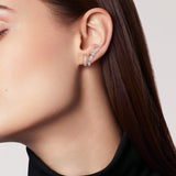 CHANEL Ruban Earrings-CHANEL Ruban Earrings in 18 karat white gold with diamonds totaling 0.73 carats.