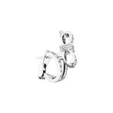 CHANEL Ruban Earrings-CHANEL Ruban Earrings in 18 karat white gold with diamonds totaling 0.73 carats.