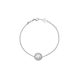 Chopard Happy Diamonds Icons Bracelet-Chopard Happy Diamonds Icons Bracelet in 18 karat white gold with three moving diamonds.