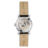 Chopard Happy Sport 36mm-Chopard Happy Sport - 278559-3001 - Chopard Happy Sport in a 36mm stainless steel case with silver dial with seven floating diamonds on leather strap, featuring a date display and automatic movement with approximately 62 hours power reserve.