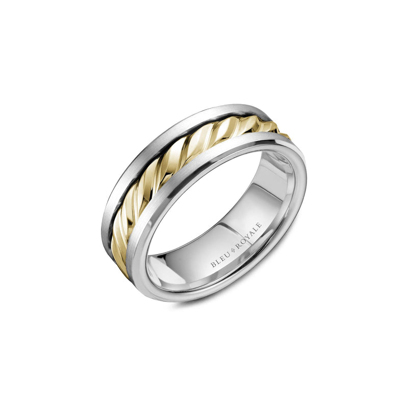 Crown Ring Bleu Royale Wedding Band-Crown Ring Bleu Royale Wedding Band - RYL-060YW75