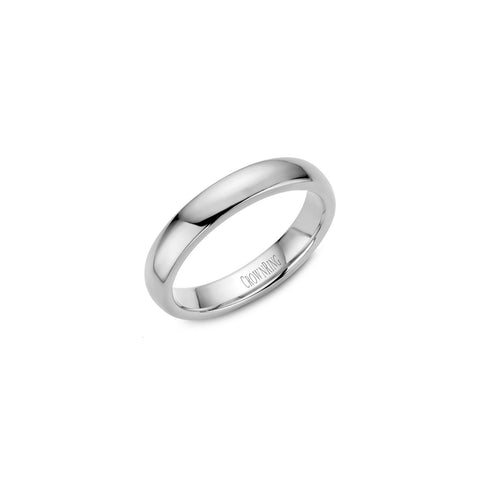 Crown Ring Dome Traditional Wedding Band-Crown Ring Dome Traditional Wedding Band -