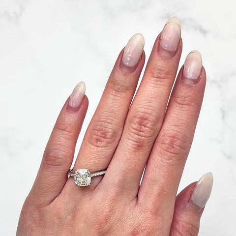 Cushion-cut Diamond Ring-Cushion-cut Diamond Ring - DRJST02909