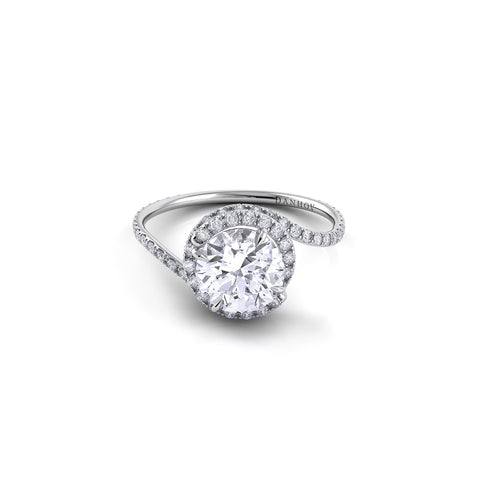 Danhov Abbraccio Swirl Award Winning Engagement Ring-Danhov Abbraccio Swirl Award Winning Engagement Ring -