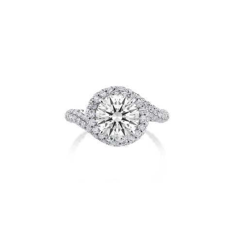Danhov Abbraccio Swirl Engagement Ring-Danhov Abbraccio Swirl Engagement Ring -