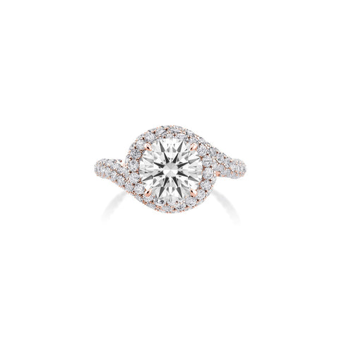 Danhov Abbraccio Swirl Engagement Ring-Danhov Abbraccio Swirl Engagement Ring -