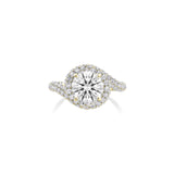 Danhov Abbraccio Swirl Engagement Ring-Danhov Abbraccio Swirl Engagement Ring -