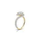 Danhov Abbraccio Swirl Engagement Ring-Danhov Abbraccio Swirl Engagement Ring -