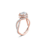 Danhov Abbraccio Swirl Engagement Ring-Danhov Abbraccio Swirl Engagement Ring -