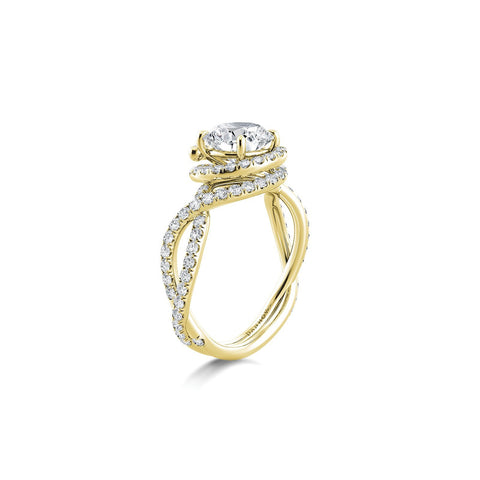 Danhov Abbraccio Swirl Engagement Ring-Danhov Abbraccio Swirl Engagement Ring -