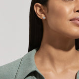 De Beers Aura Heart Diamond Stud Earrings-De Beers Aura Heart Diamond Stud Earrings - E103135