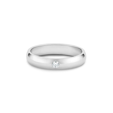De Beers Classic One Diamond Band, 4mm-De Beers Classic One Diamond Band, 4mm - J1EU13Z00P52