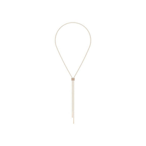 De Beers Dewdrop Lariat Necklace-De Beers Dewdrop Necklace in 18 karat rose gold with diamonds.