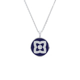 De Beers Enchanted Lotus Blue Enamel Necklace-De Beers Enchanted Lotus Blue Enamel Necklace - N1034730045
