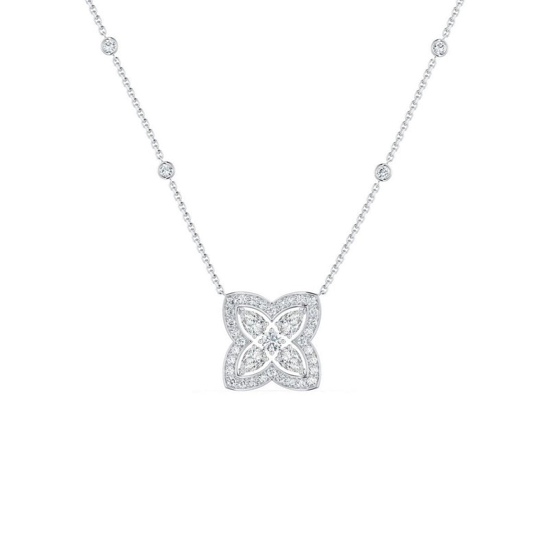 De Beers Lotus by De Beers Diamond Necklace-De Beers Enchanted Lotus Diamond Necklace - N1035060045