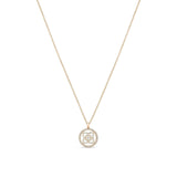 De Beers Enchanted Lotus Medal Necklace-De Beers Enchanted Lotus Medal Pendant in Rose Gold -