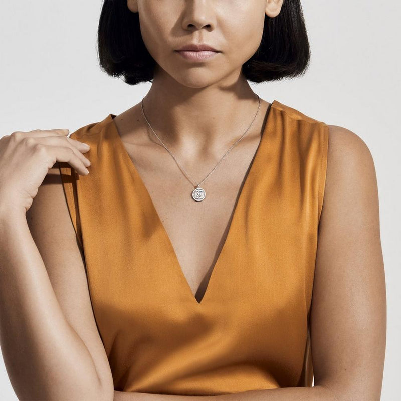 De Beers Lotus by De Beers Mother-of-Pearl Necklace-De Beers Enchanted Lotus Pendant in Mother-of-Pearl - J5FK88Z00W45