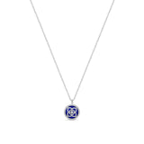 De Beers Enchanted Lotus Lapis Lazuli Necklace-De Beers Enchanted Lotus Pendant in White Gold and Lapis Lazuli -