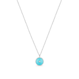 De Beers Enchanted Lotus Turquoise Necklace-De Beers Enchanted Lotus Pendant in White Gold and Turquoise -