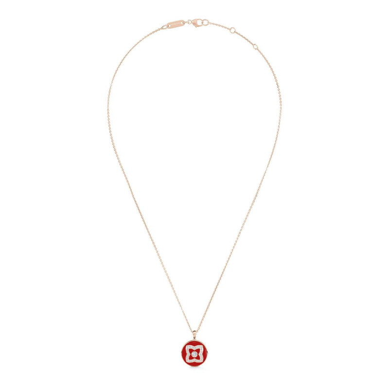 De Beers Lotus by De Beers Red Enamel Necklace-De Beers Enchanted Lotus Red Enamel Necklace - N1034690045