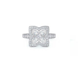De Beers Enchanted Lotus Ring-De Beers Enchanted Lotus Ring - R103940 - De Beers Enchanted Lotus Ring in 18 karat white gold with diamonds totaling 1.09 carats.