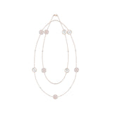 De Beers Enchanted Lotus Mother-of-Pearl Sautoir Necklace-De Beers Enchanted Lotus Rose Gold & White Mother of Pearl Sautoir Necklace -