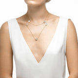 De Beers Enchanted Lotus Mother-of-Pearl Sautoir Necklace-De Beers Enchanted Lotus Rose Gold & White Mother of Pearl Sautoir Necklace -