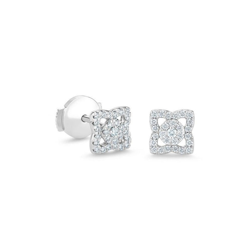 De Beers Lotus by De Beers Small Stud Earrings-De Beers Enchanted Lotus Small Stud Earrings - J2FK04Z00W04