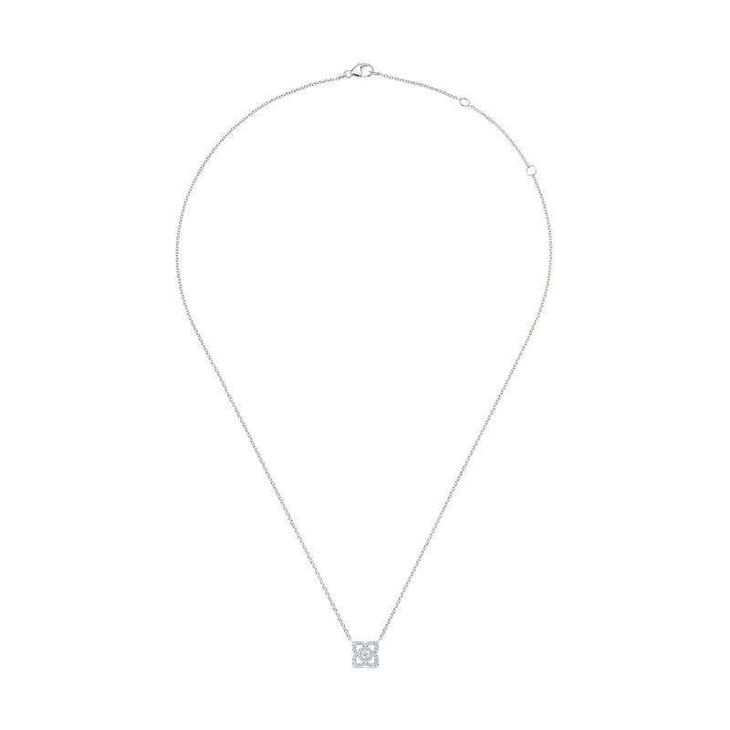 De Beers Lotus by De Beers Diamond Necklace-De Beers Enchanted Lotus White Gold Small Pendant - J5FK19Z00W45