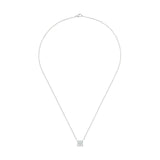 De Beers Enchanted Lotus Diamond Necklace-De Beers Enchanted Lotus White Gold Small Pendant - J5FK19Z00W45