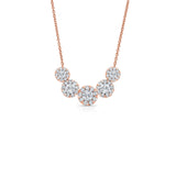 De Beers Forevermark 5 Stone Diamond Necklace-De Beers Forevermark 5 Stone Diamond Necklace - FM34473-18R